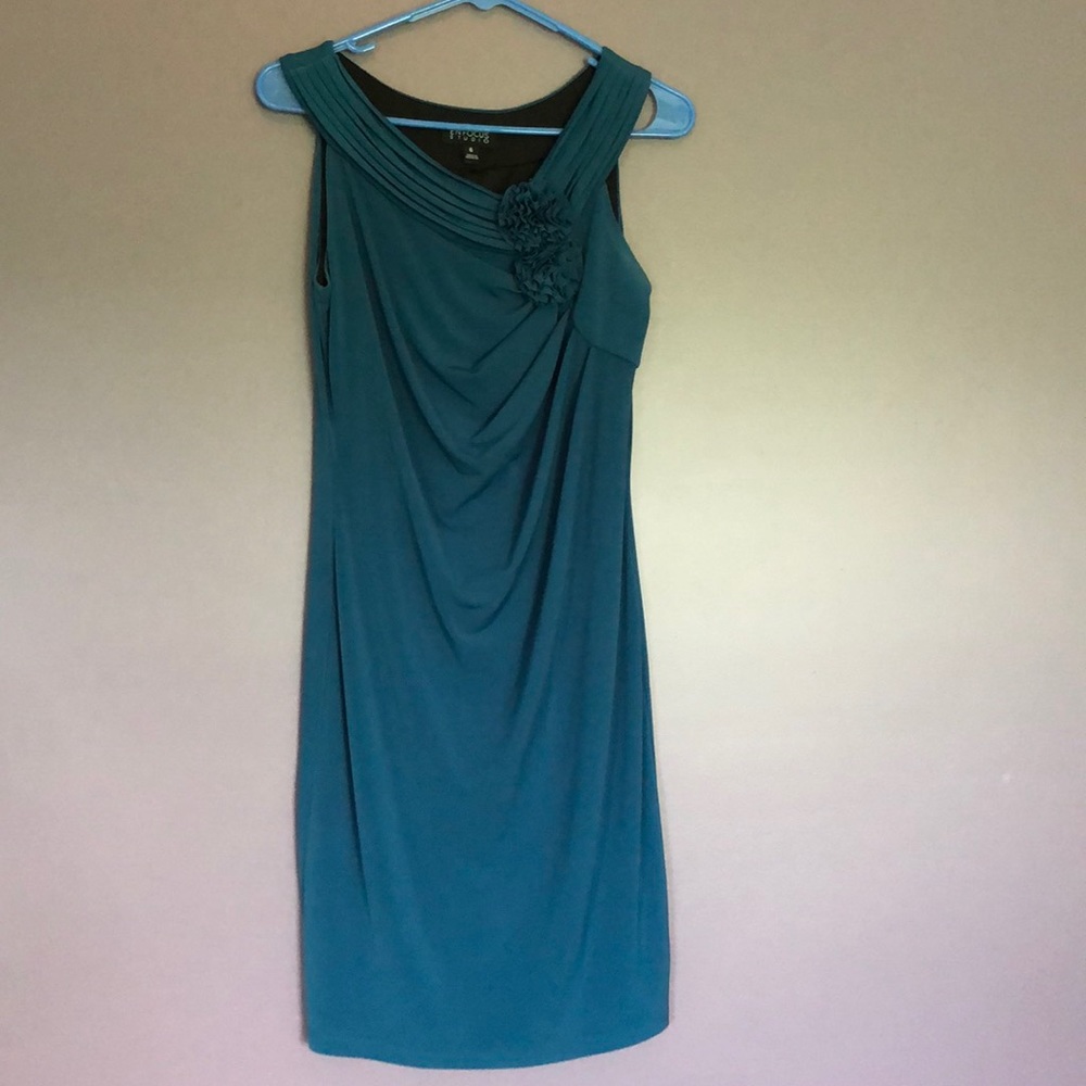 Teal sleeveless dress